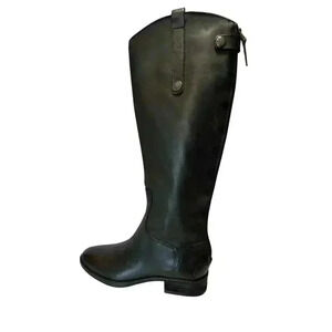 Sam Edelman Penny Boots Womens 6M Black Leather Tall Riding Equestrian Boho NIB